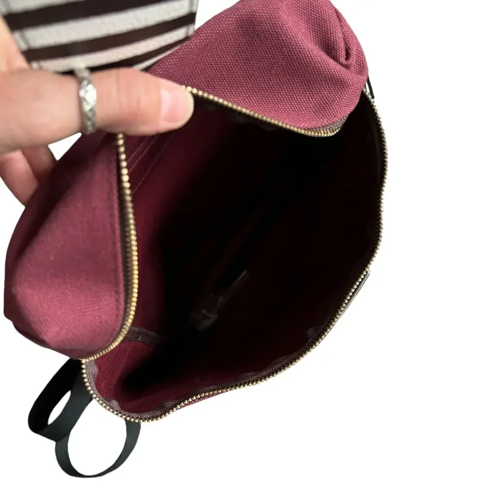HENRI BENDEL NEW CANVAS PURSE BACKPACK CONVERTIBLE MEDIUM SIZE LIMITED EDITION